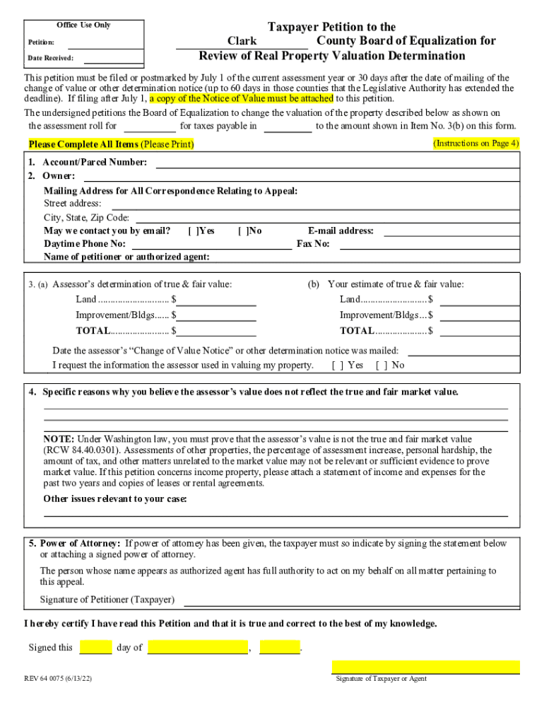 Fillable Online clark wa