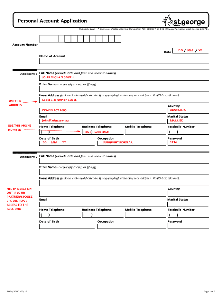Fillable Online a bank