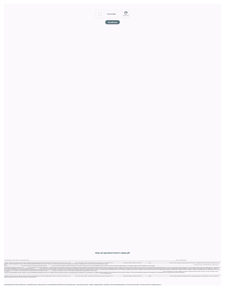 Fillable Online Shop rent agreement format in telugu pdf. Shop rent