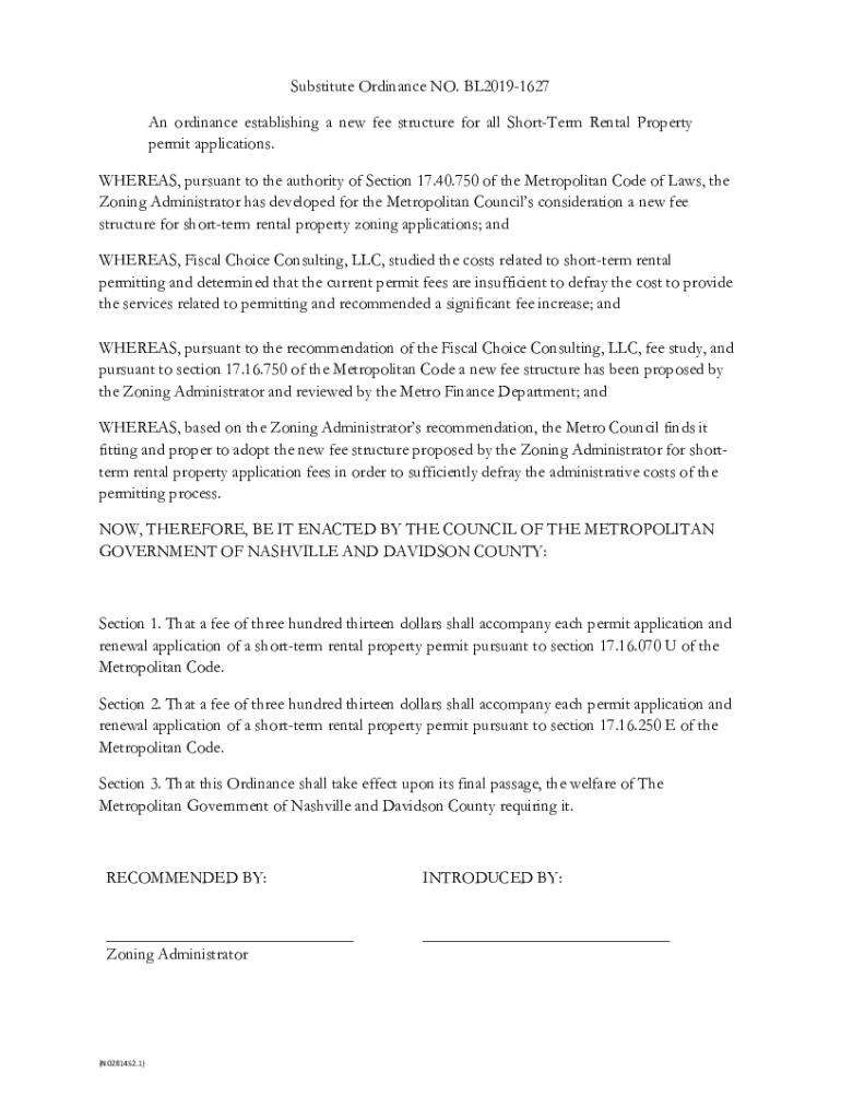 Fillable Online Placer supervisors advance cap on shortterm rental