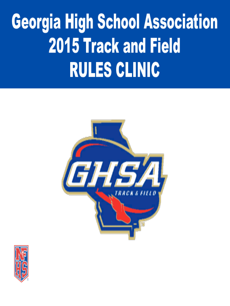 Fillable Online GHSA Track and Field