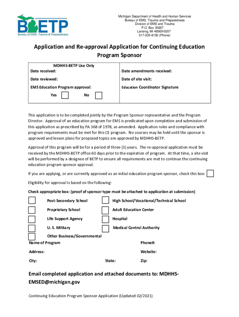 Fillable Online Michigan Department of Health and Human Services (MDHHS