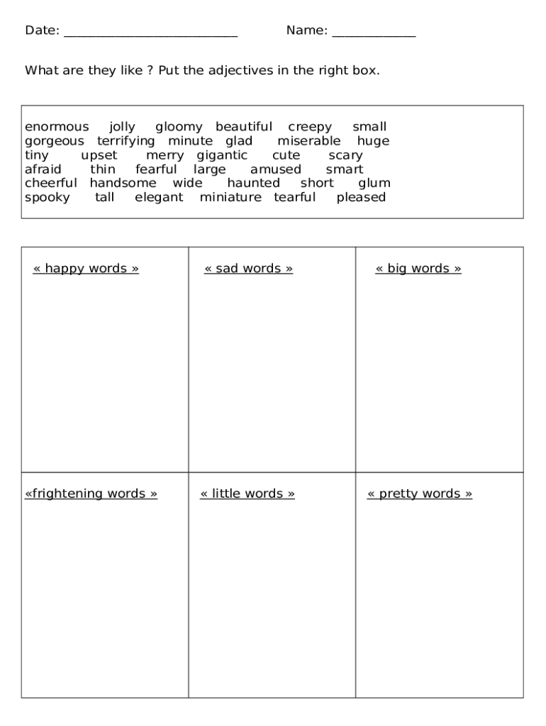 4,800 Adjectives The Giant List of AdjectivesTeachingList of 228