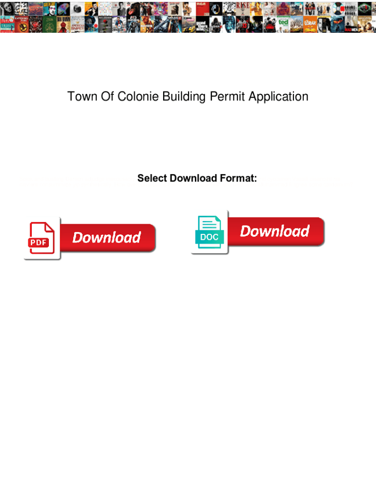 Fillable Online Town Of Colonie Building Permit Application. Town Of