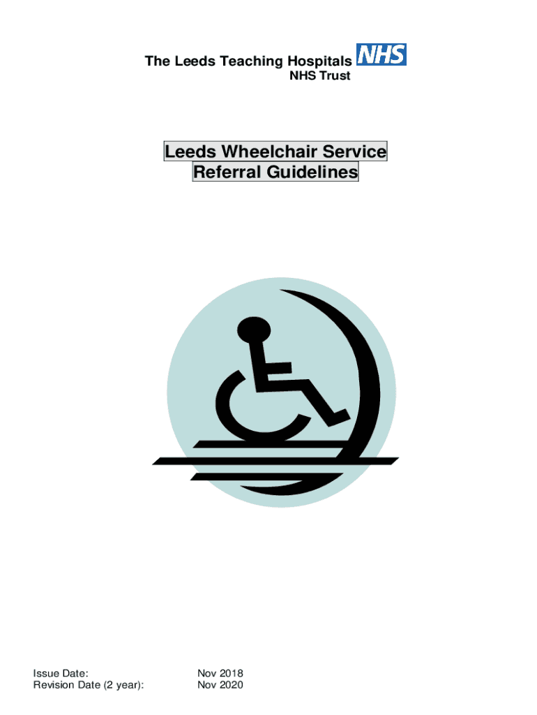 Fillable Online Leeds Wheelchair Service Referral Guidelines Leeds