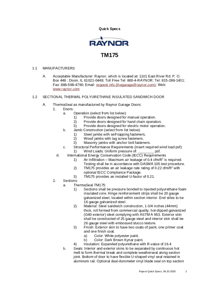 Raynor Mfg. Co. Company ProfileDixon, IL Dun & Bradstreet Doc