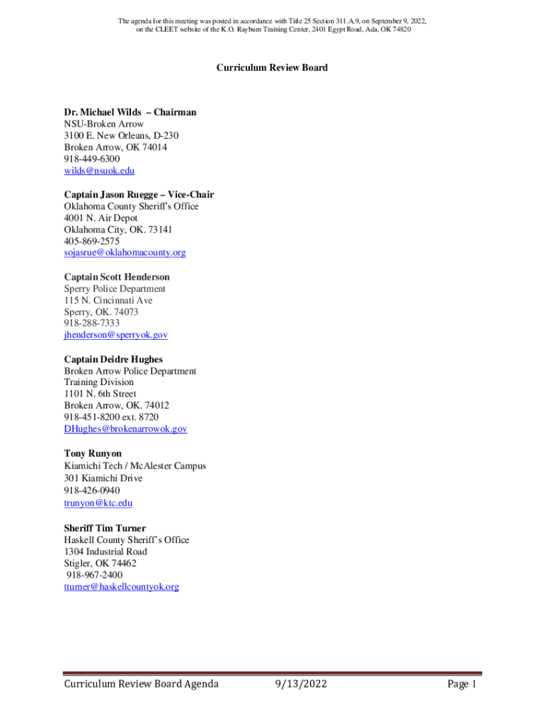 Fillable Online www.apps.ok.gov cleet CLEETFormsCouncil on Law