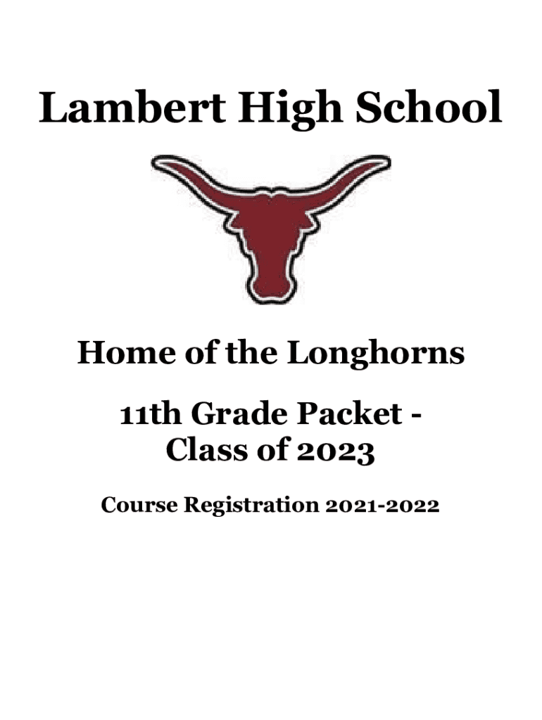 Fillable Online Lambert High School Forsyth County Schools Fax Email