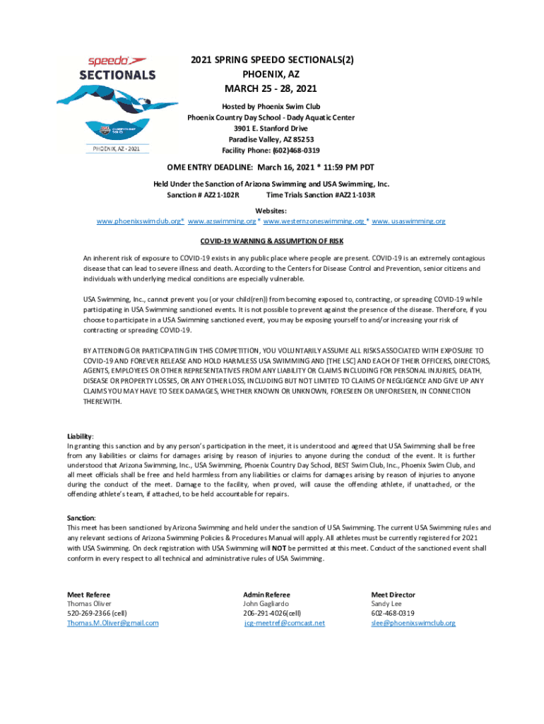 Fillable Online AZ21102R103R 21 Spring Speedo Sectional Fax Email