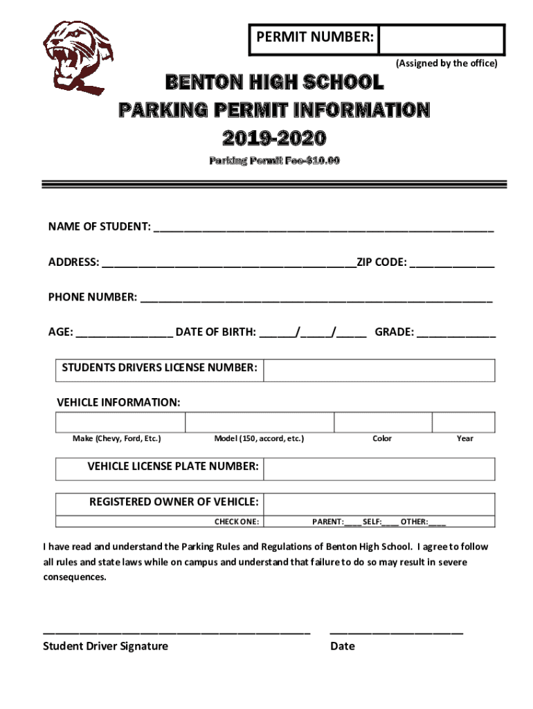 Fillable Online Parking PermitsTransportation and Parking Services