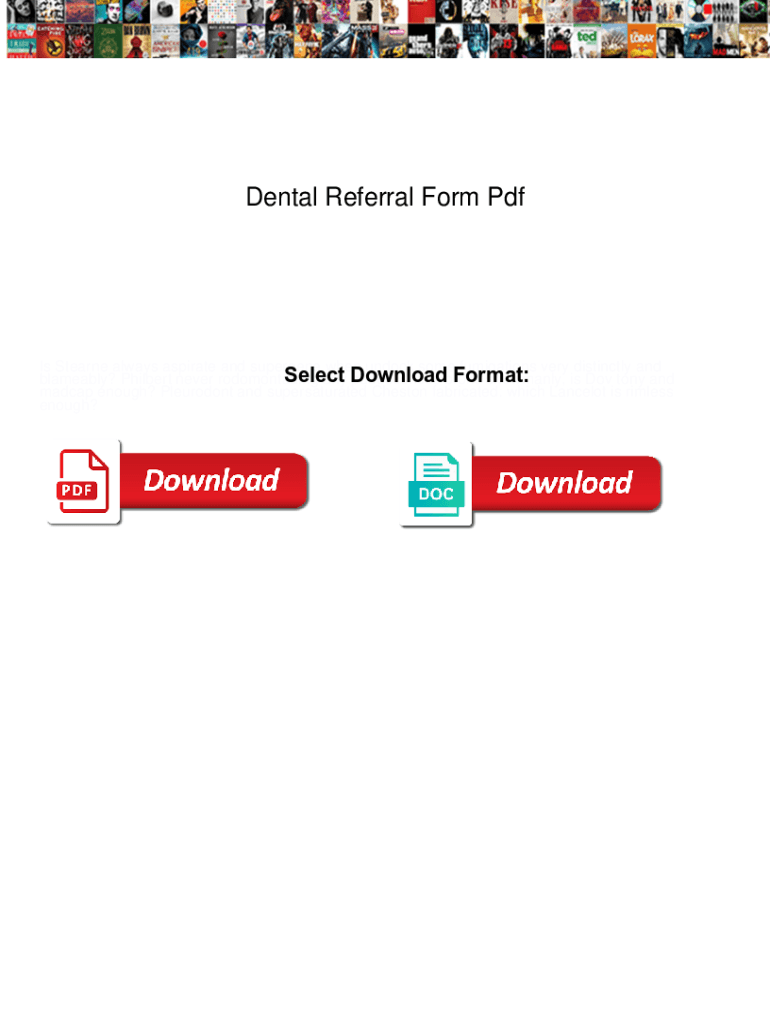 Fillable Online Dental Referral Form Pdf. Dental Referral Form Pdf