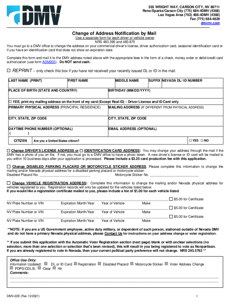 20212026 Form NV DMV22E Blank Fillable Template Fill Out, Print(05)