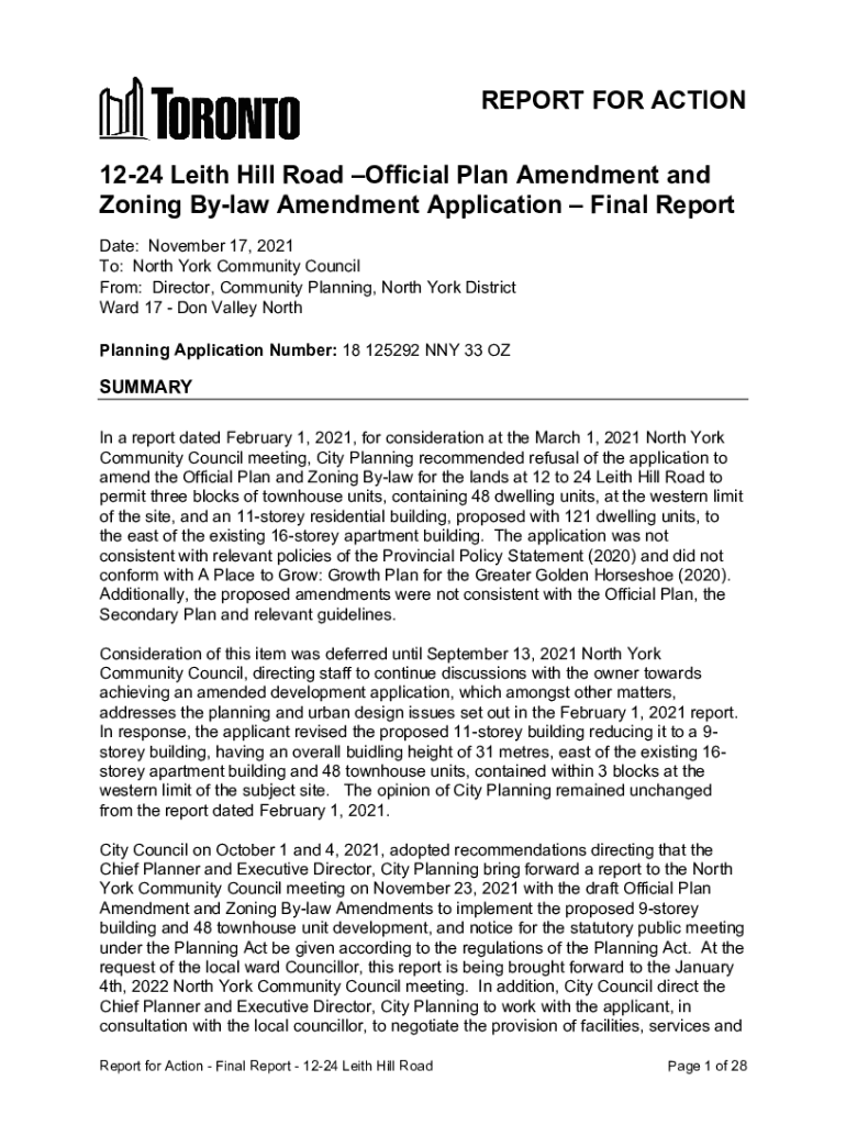 Fillable Online 1224 Leith Hill Road Official Plan Amendment, Zoning