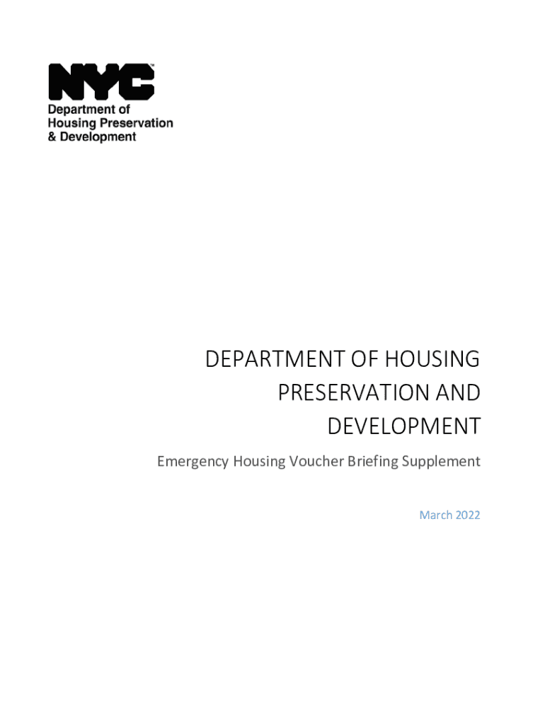 Fillable Online Department of Housing Preservation AND DEVELOPMENT