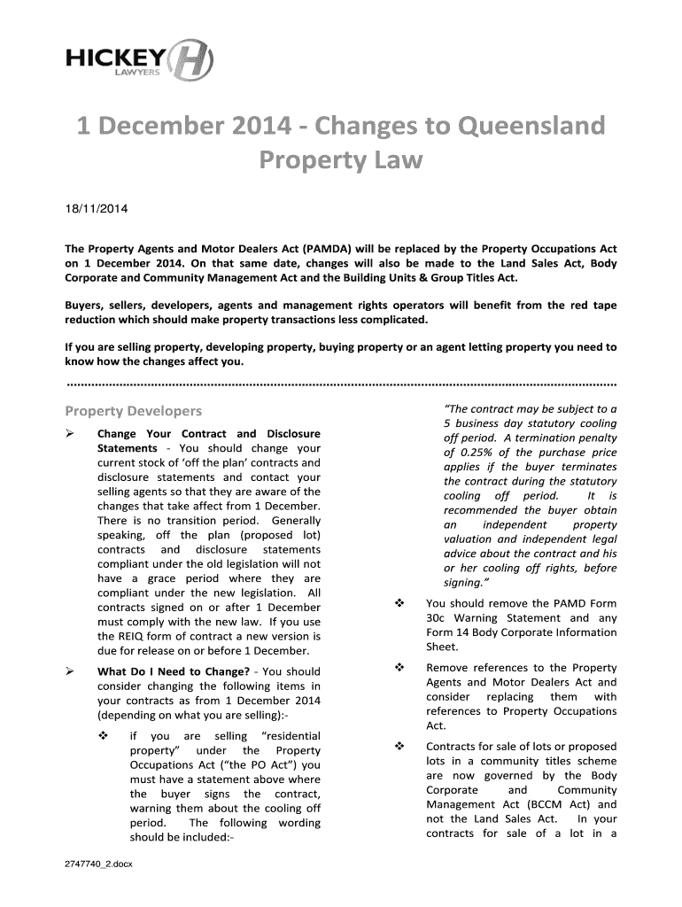 Fillable Online On that same date, changes will also be made to the