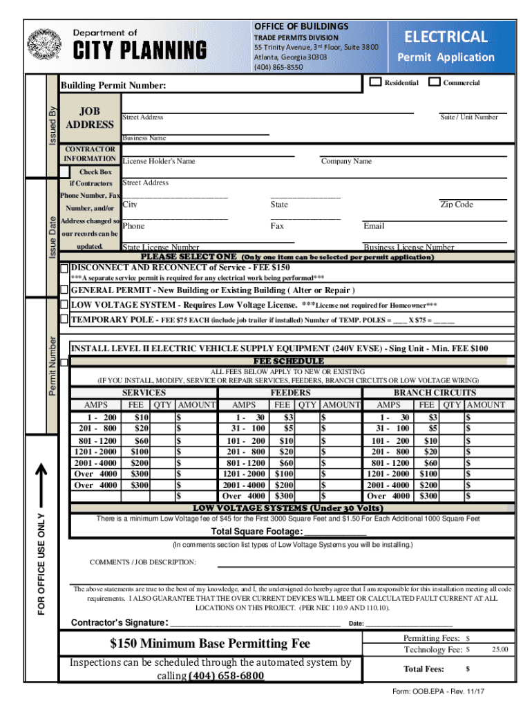 Ga electrical permit application Fill out & sign online DocHub