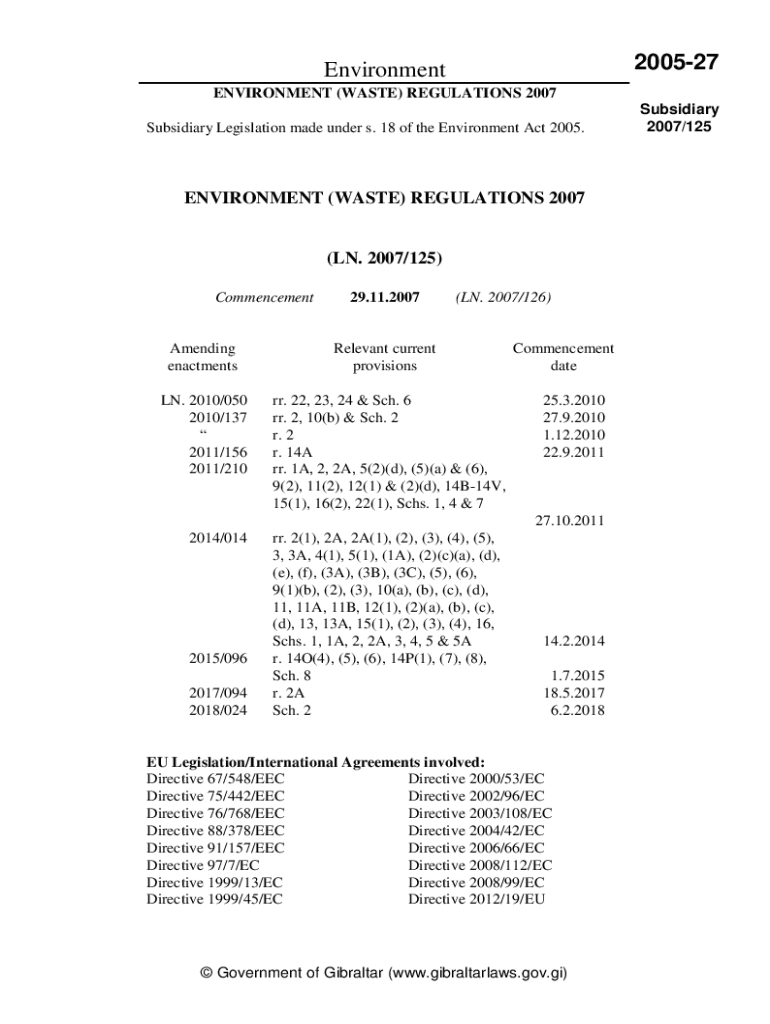 Fillable Online faolex fao ENVIRONMENT MANAGEMENT (WASTE DISPOSAL AND