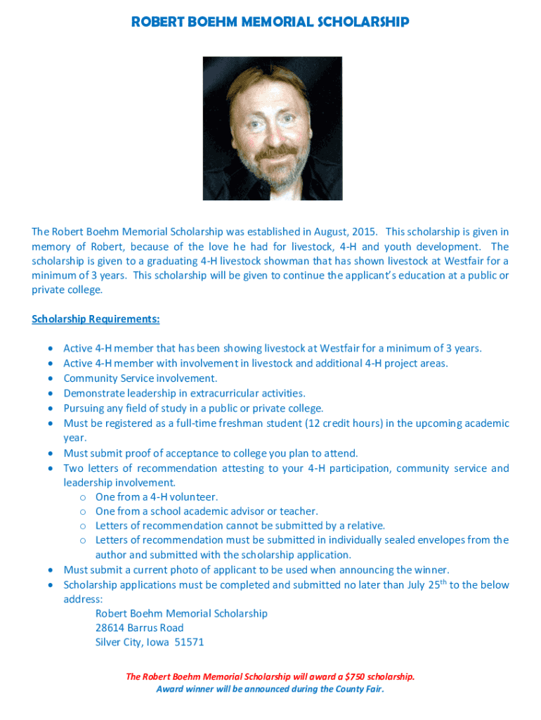 Fillable Online How to Start a Memorial Scholarship Fund in Memory of