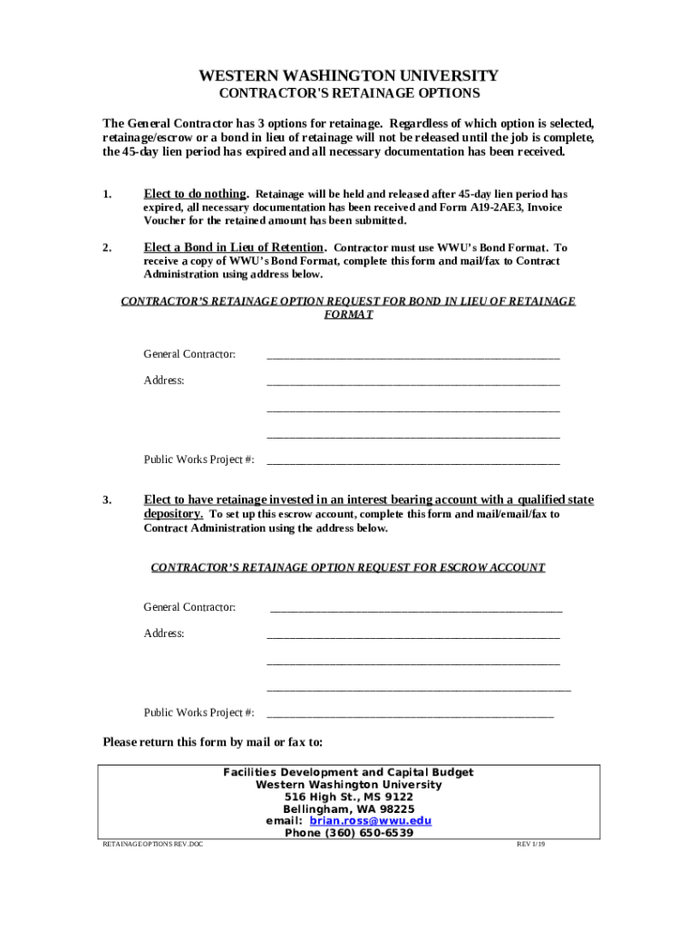 Washington Retainage in Construction FAQs, Guide, s Levelset