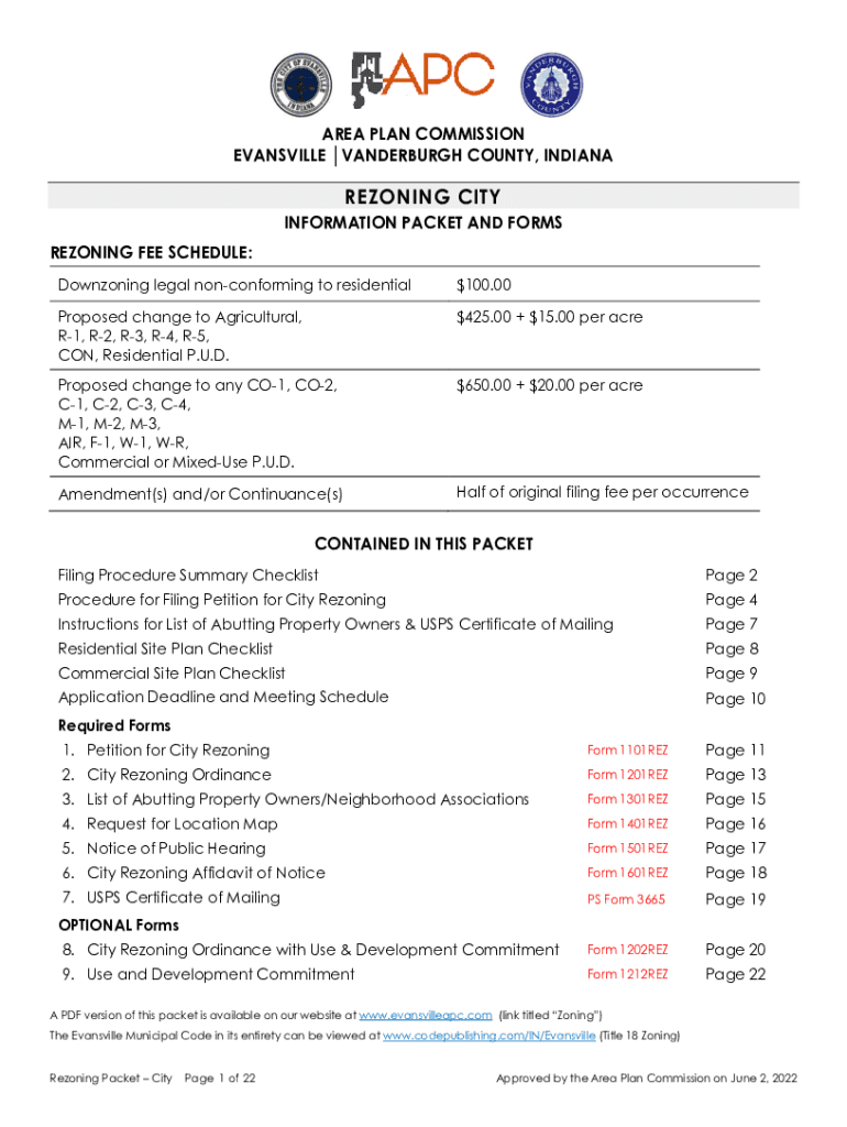 Fillable Online Area Plan Commission / Vanderburgh CountyArea Plan