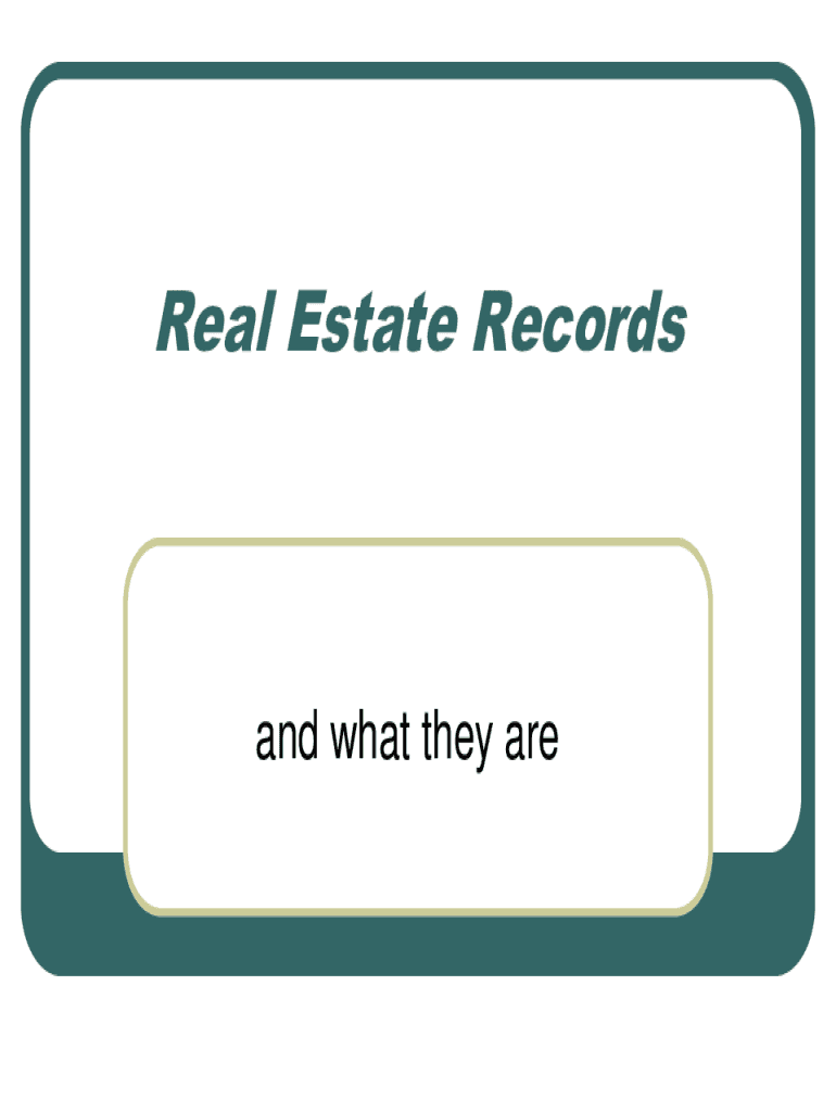 Fillable Online Recording Real Estate Documents Time is Priority