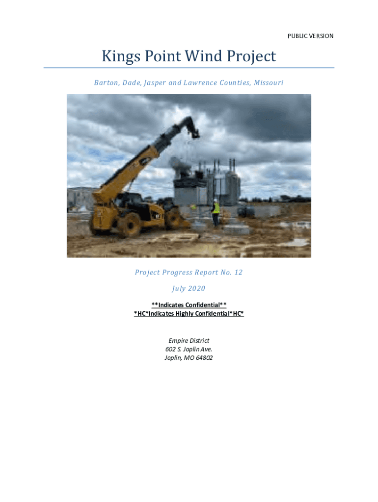 Fillable Online Kings Point Wind Project Fax Email Print pdfFiller