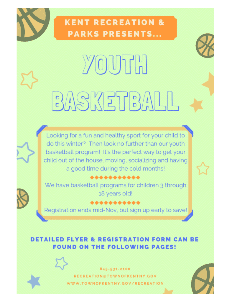 Fillable Online Kent Recreation and Parks townofkentny.gov Fax Email