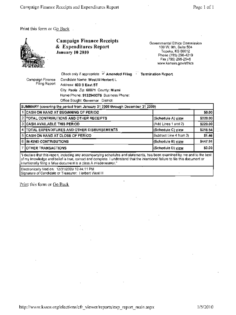 Fillable Online ethics ks Ethics Commission Kansas Governmental Ethics