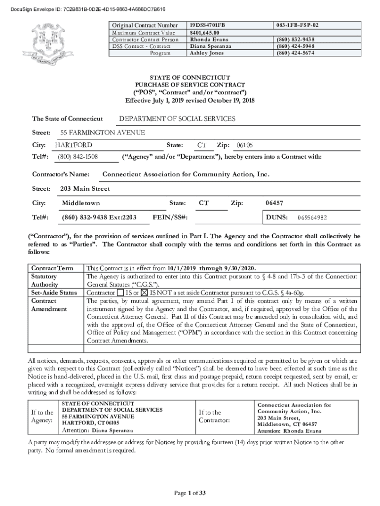 Fillable Online 19DSS4701FB Executed.pdf CT.gov Fax Email