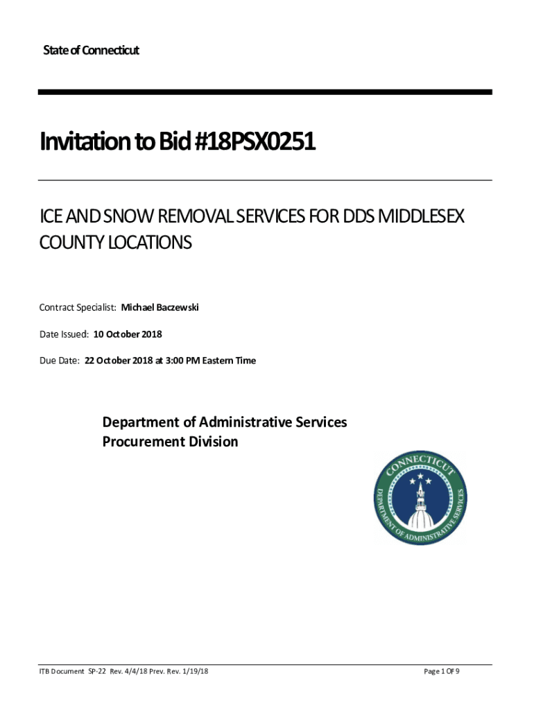 Fillable Online Snow And Ice Removal For Dds Trumbull And Stratford