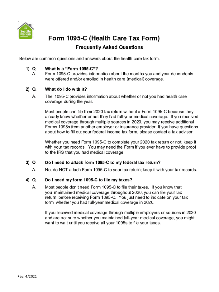 Fillable Online Form 1095C (Health Care Tax Form) Fax Email Print pdfFiller