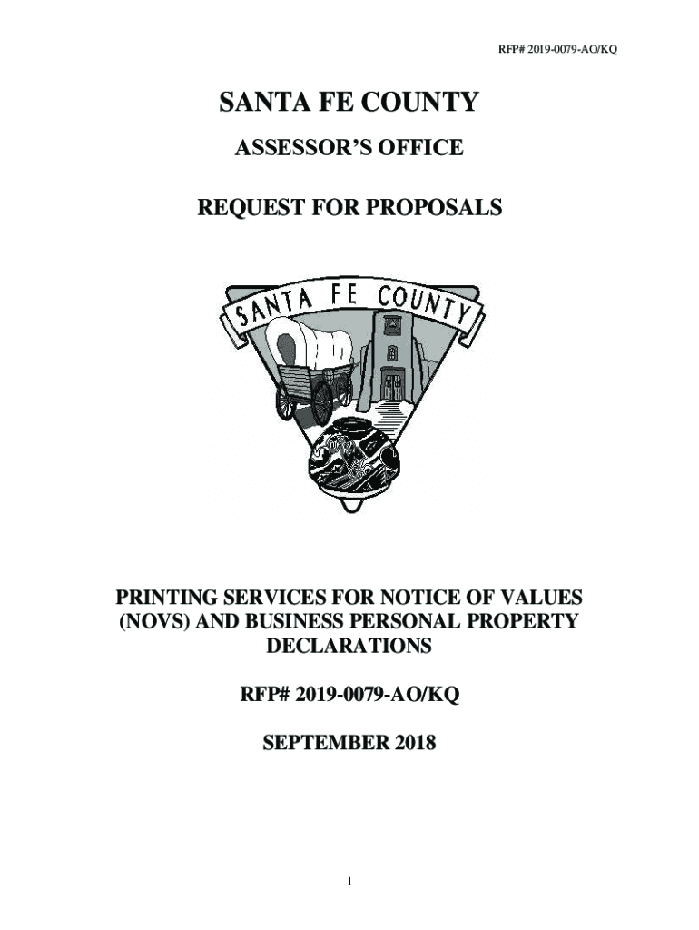 Fillable Online santa fe county assessor's office request for