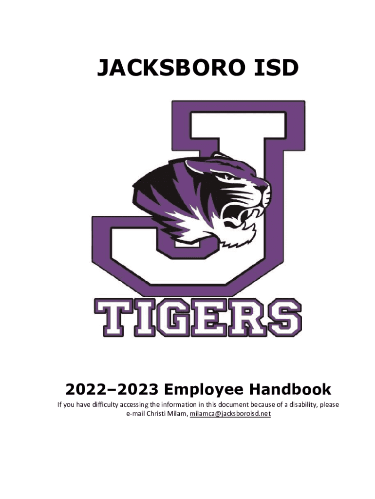 Fillable Online Corsicana ISD 20222023 Employee Handbook Fax