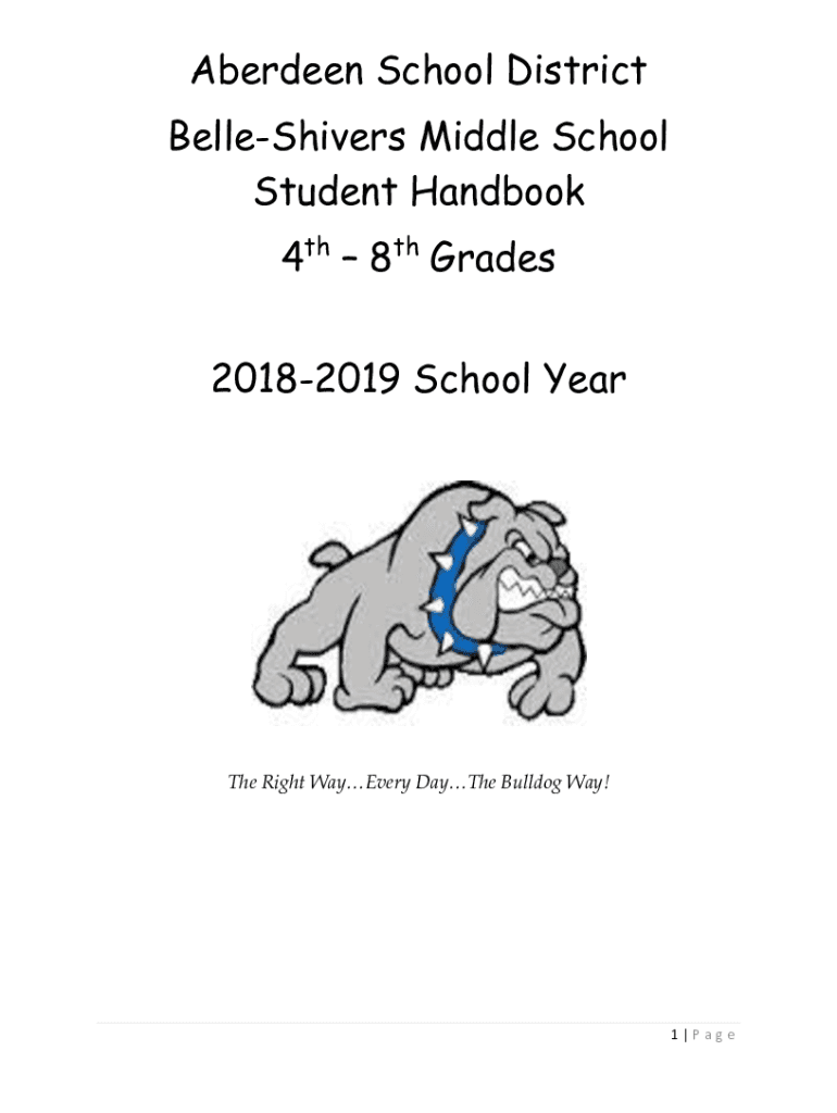 Fillable Online BelleShivers Middle SchoolHome Aberdeen Elementary