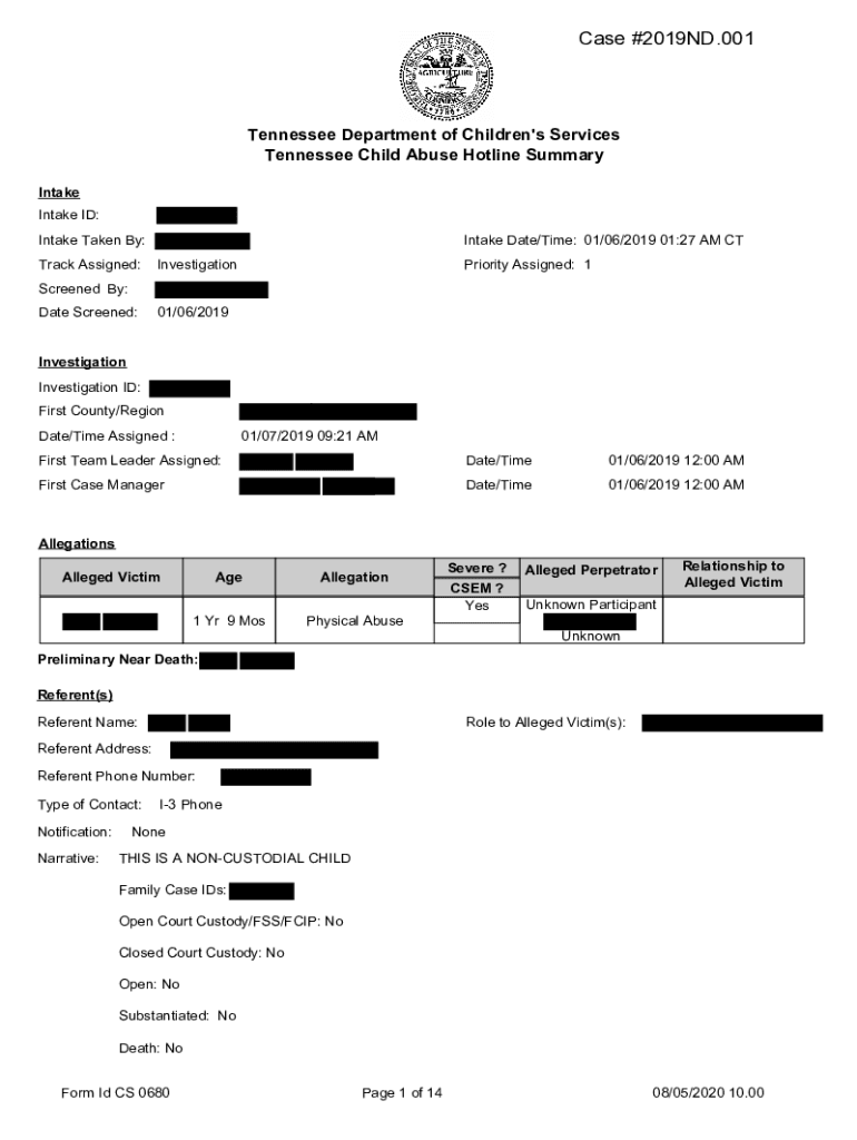 Fillable Online Case 2019ND.001 TN.gov Fax Email Print pdfFiller