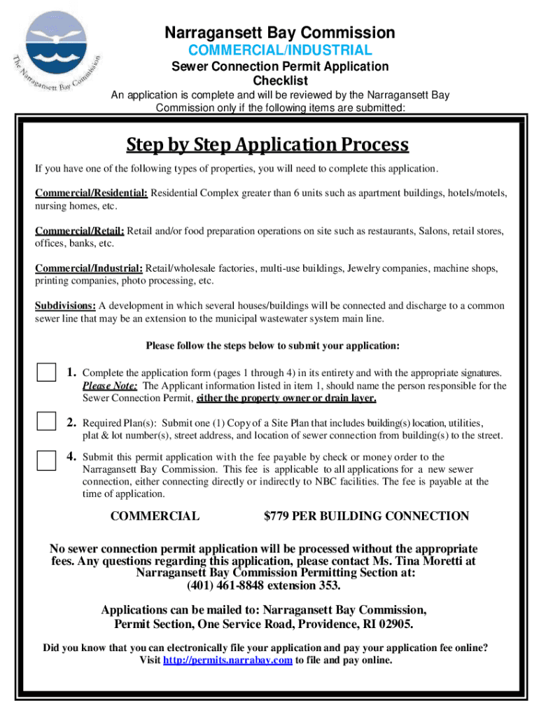 Fillable Online COMMERCIAL/INDUSTRIAL Narragansett Bay Commission Fax