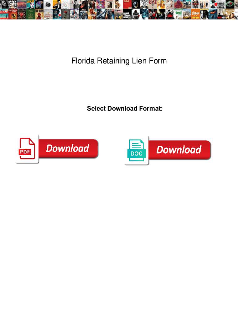 Fillable Online Florida Retaining Lien Form. Florida Retaining Lien Form asound Fax Email Print