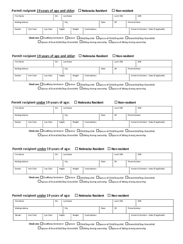 Fillable Online Landowner PermitsMissouri Department of Conservation