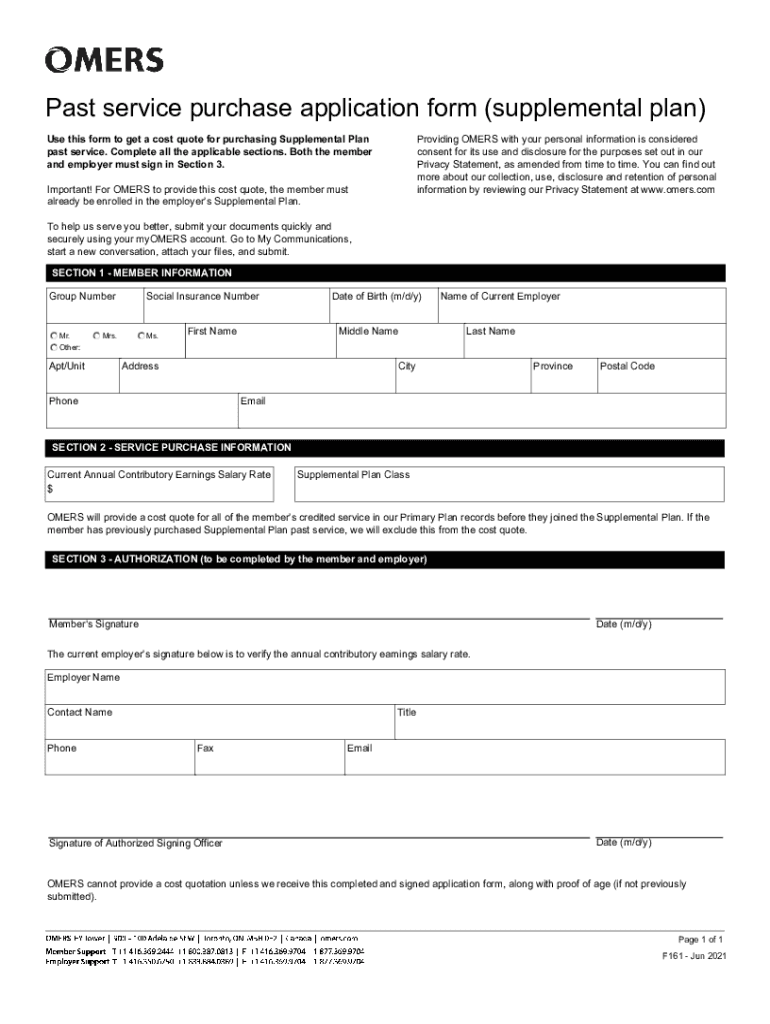 Fillable Online Supplemental Application Form Fill Out and Sign Printable PDF Fax Email