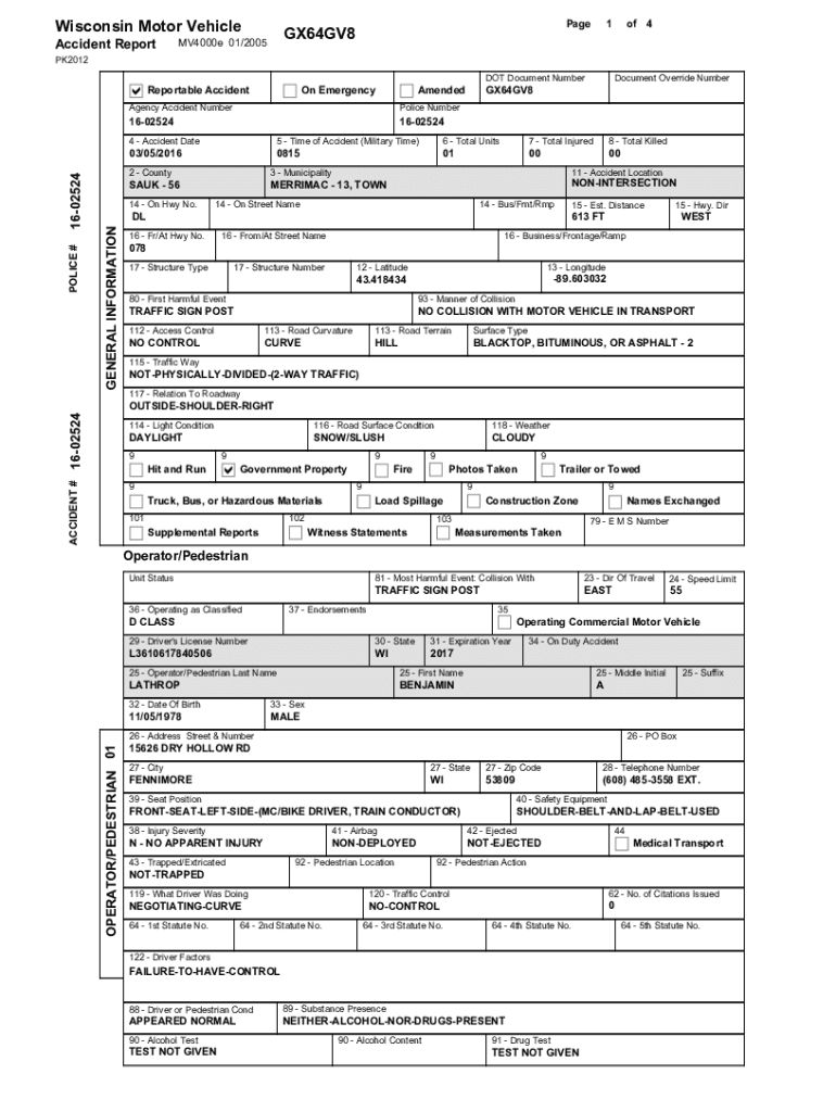 Fillable Online Wisconsin DMV Official Government Site Vehicle