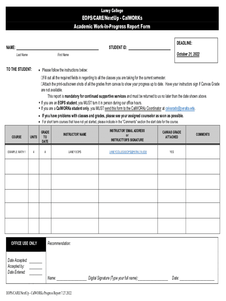 Fillable Online Forms EOPS/CARE/NextUp CalWORKs EOPS/CARE/NextUp