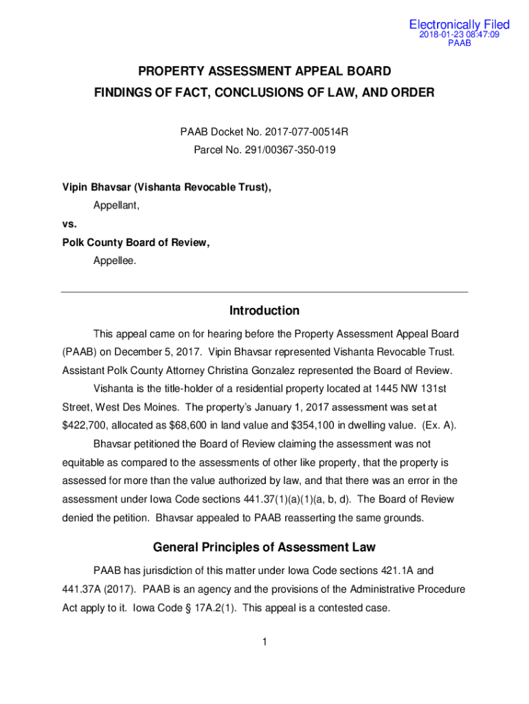 Fillable Online paab iowa Iowa Property Assessment Appeal Board Iowa Property Assessment and