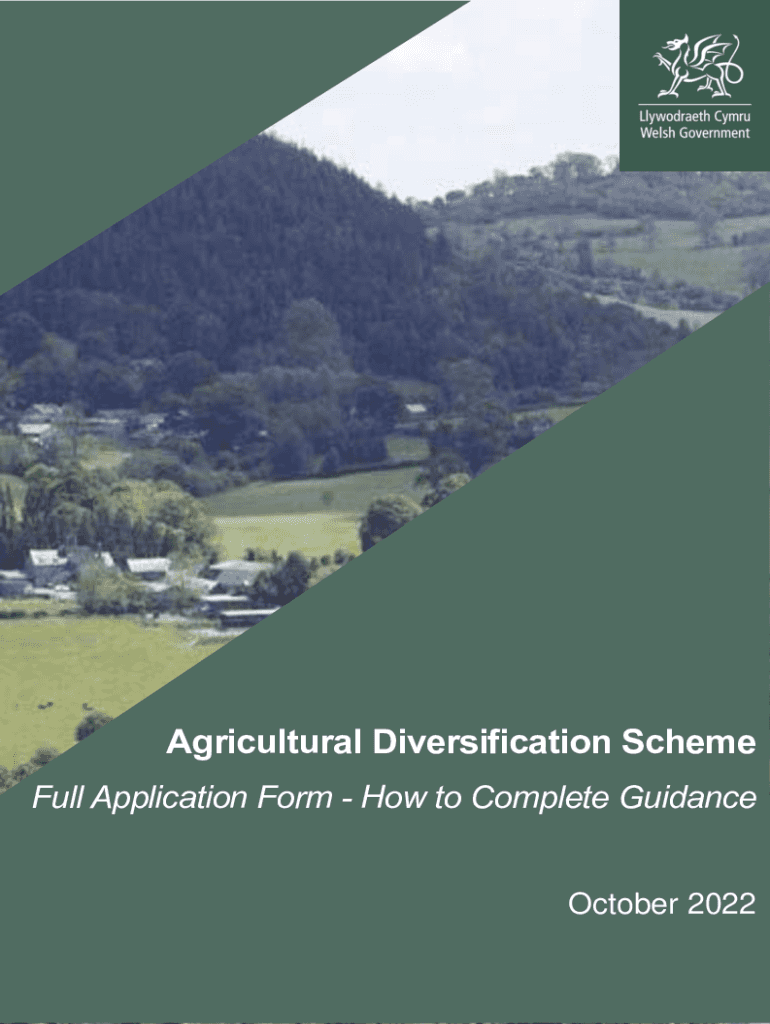 Fillable Online Agricultural Diversification Scheme Full application