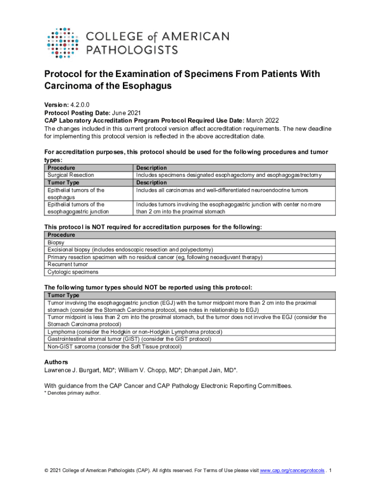 Fillable Online CAP Laboratory Accreditation Program Protocol Required