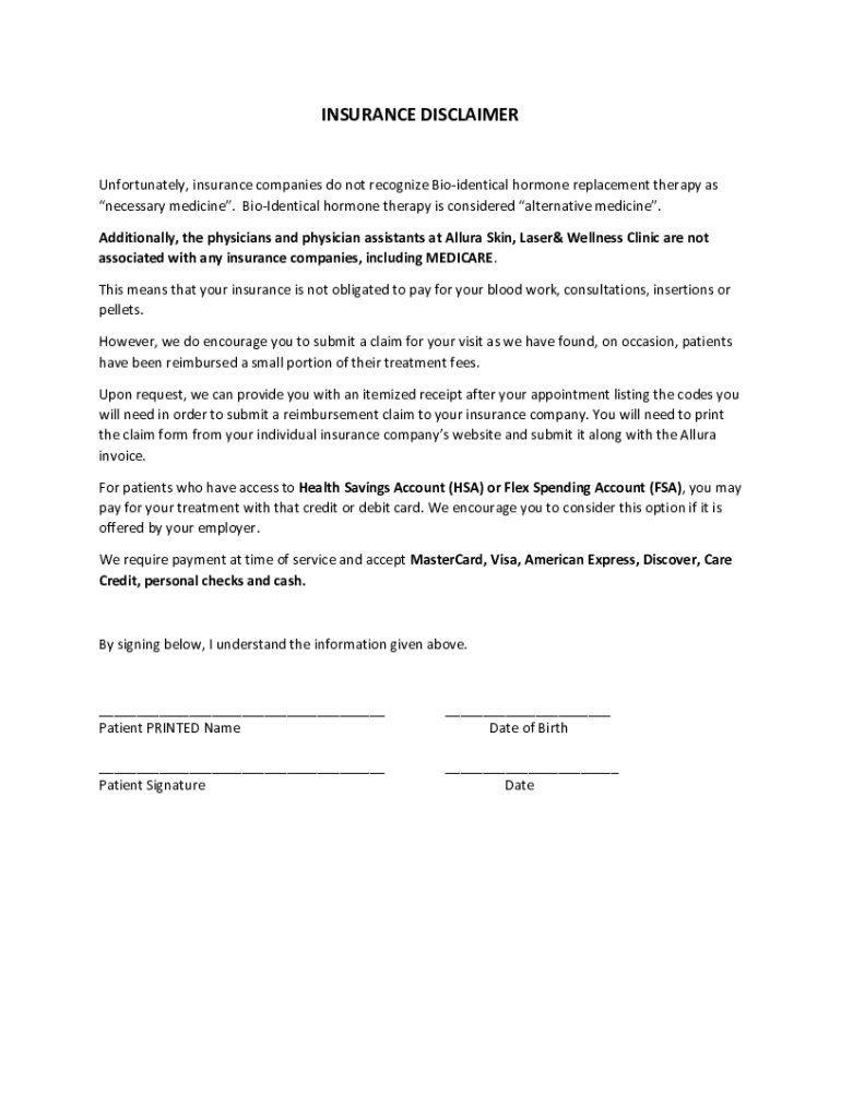 Fillable Online Is Bioidentical Hormone Therapy Covered By Insurance in