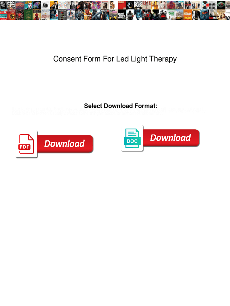 Fillable Online Consent Form For Led Light Therapy. Consent Form For