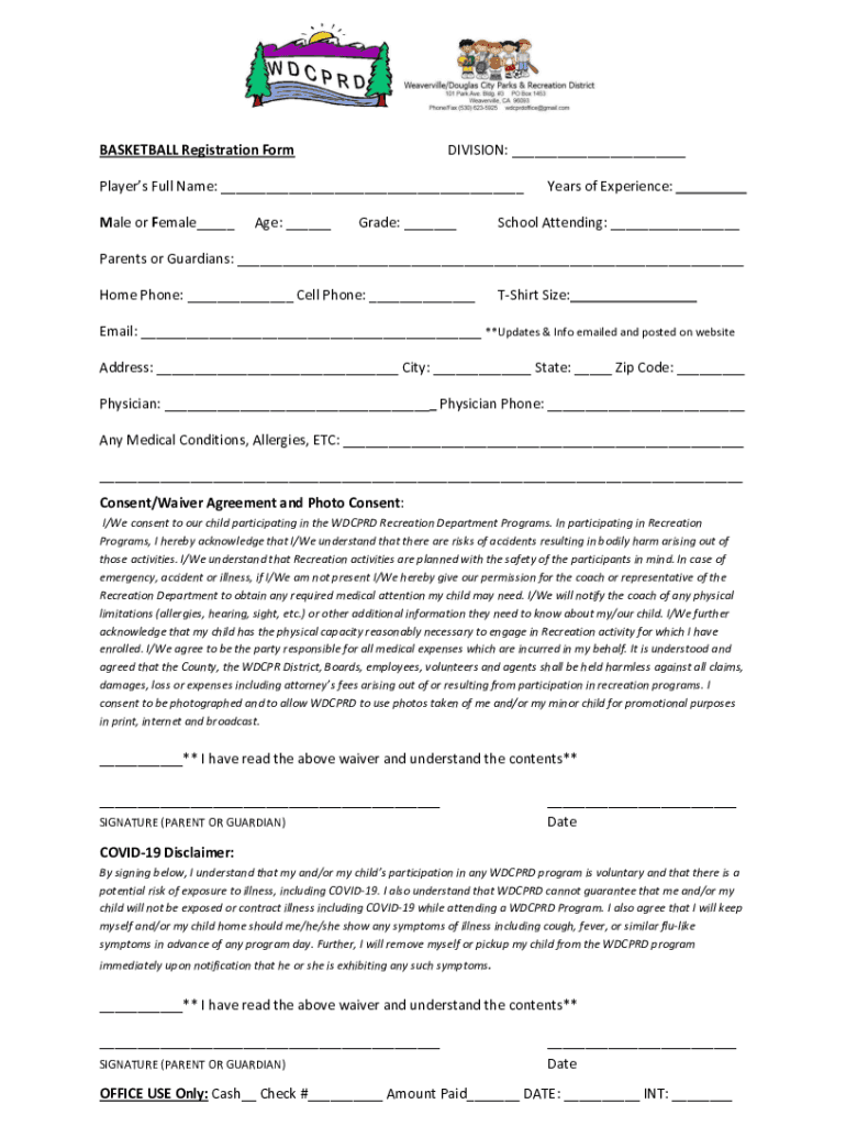 Fillable Online Basketball Size Chart Sizes for Kids