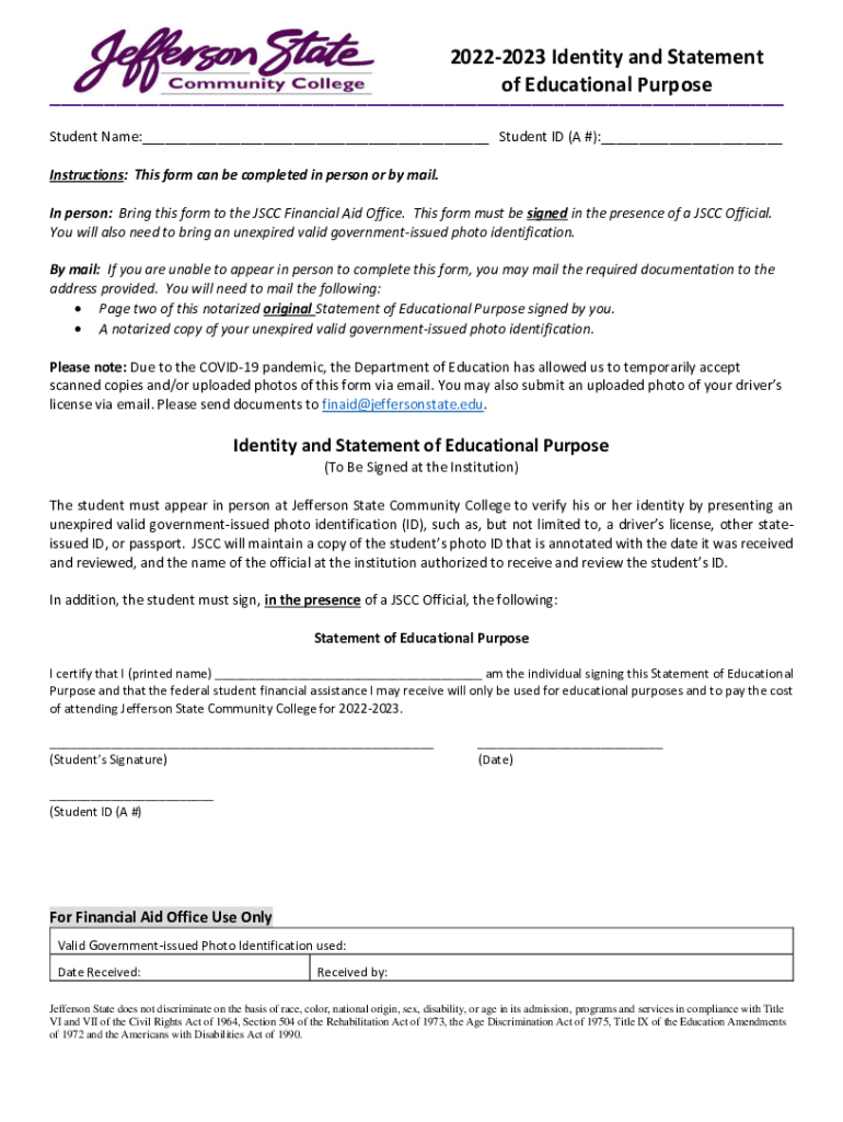 Fillable Online Fall 2022 Final Exam Schedule Jefferson State Fax