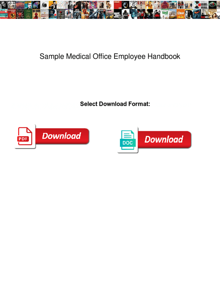 Fillable Online Sample Medical Office Employee Handbook. Sample Medical