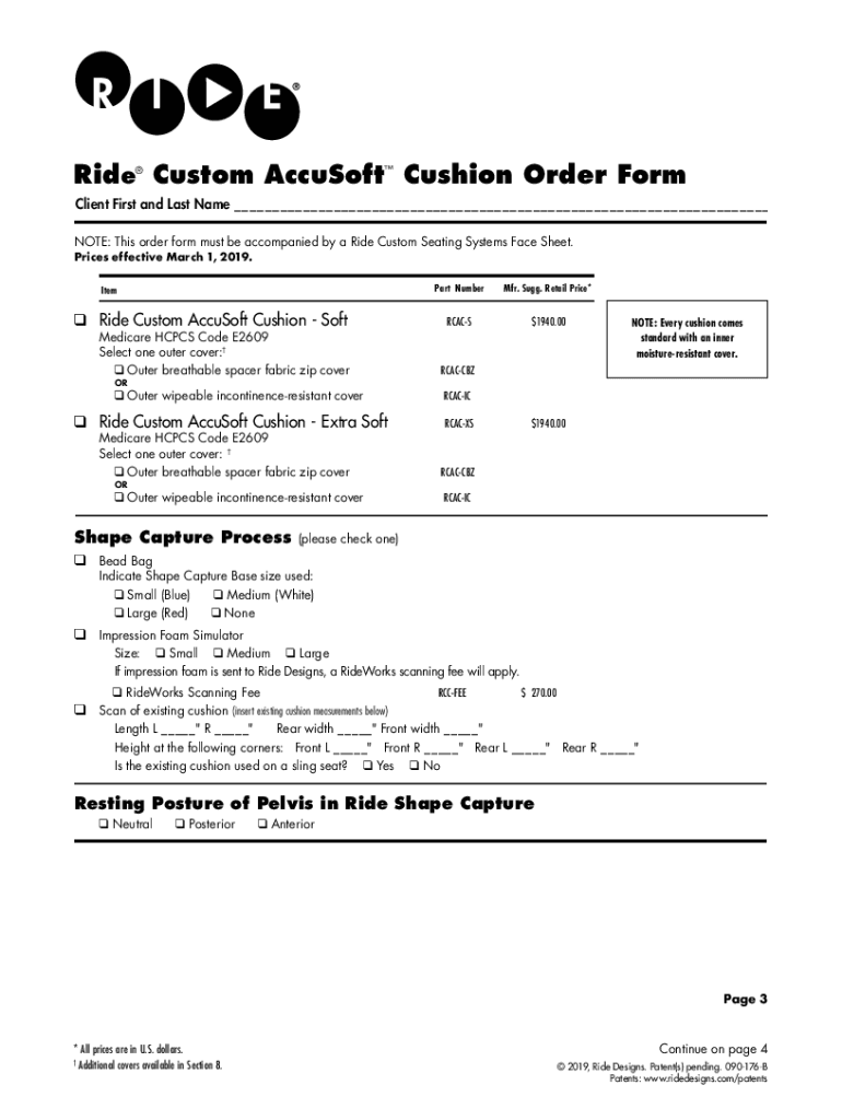 Fillable Online ridenews.blogtagridecustomaccusoftcushionRide Custom